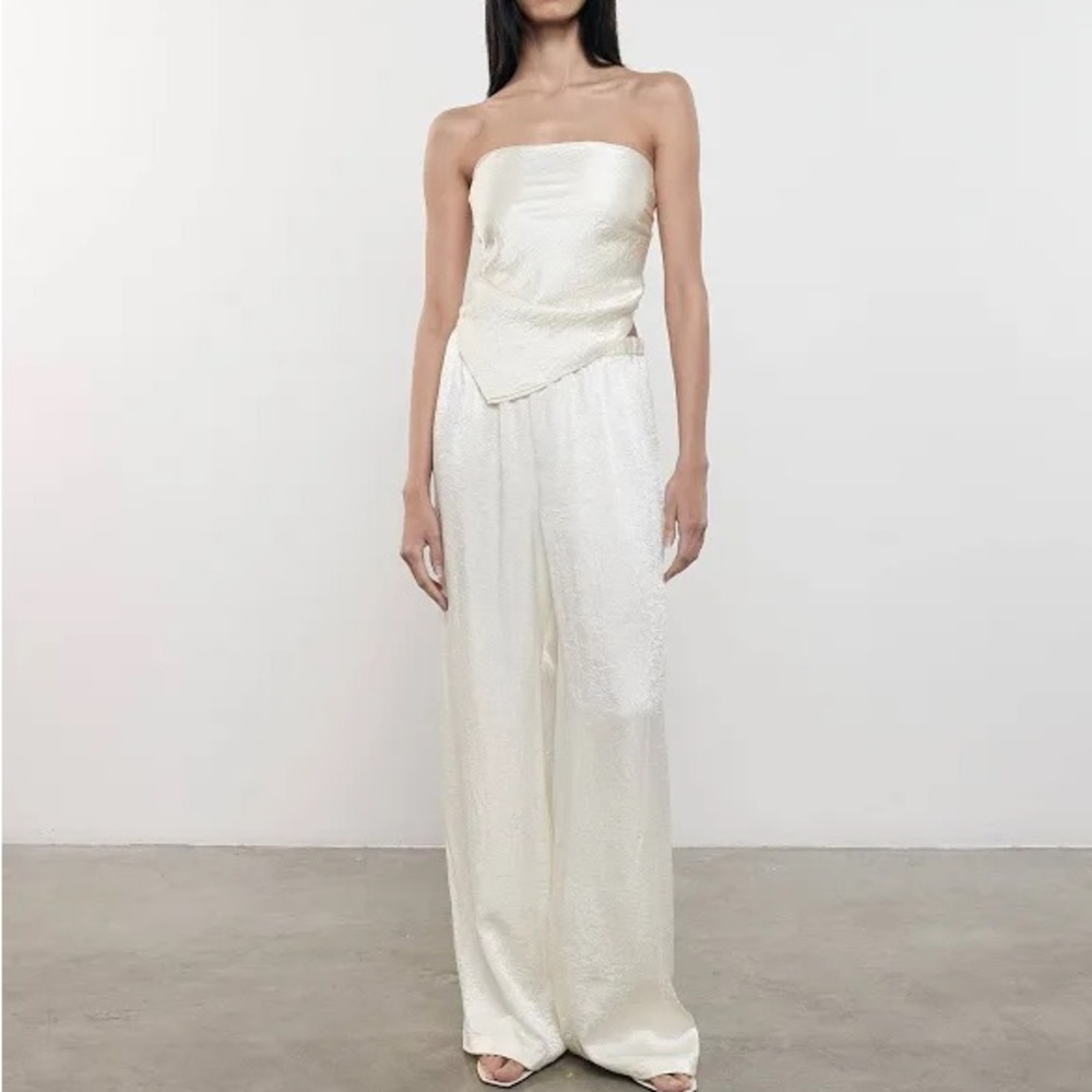 Enza Costa Cream Trousers small medium